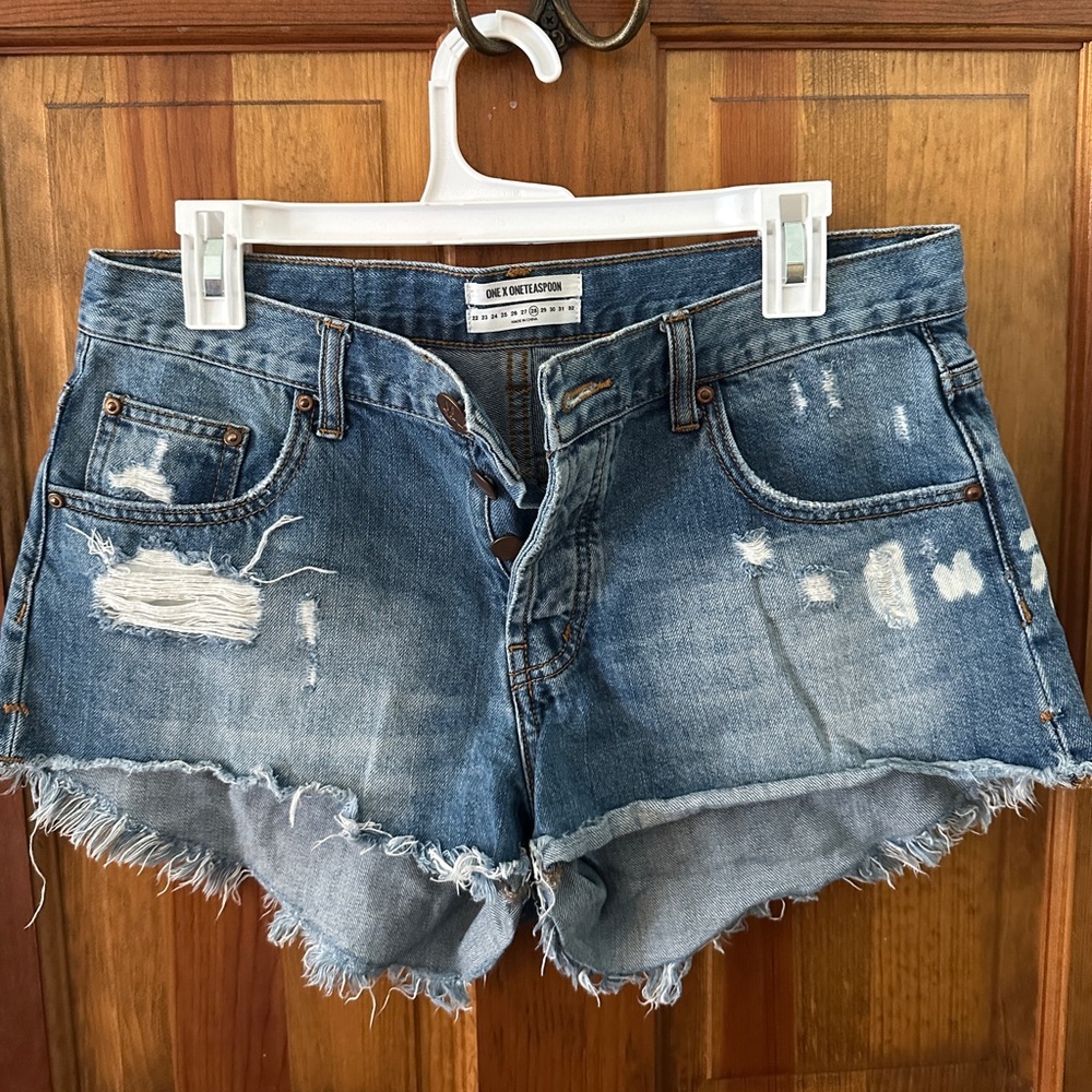 One Teaspoon Distressed Denim Women Shorts